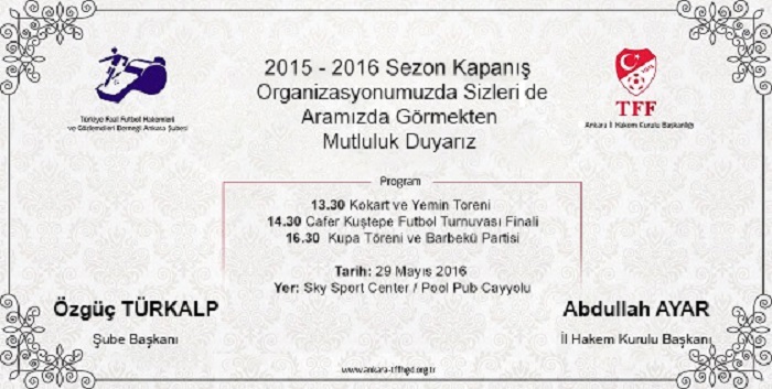 TFFHGD Ankara Şubesi Kokart Töreni Düzenledi..!!